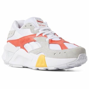 Adidasy Damskie Reebok Aztrek Double x Gigi Hadid Białe/Szare/Czerwone/Złote PL 85ETALK